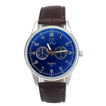 Luxury Famous men watch Mens Waterproof Noctilucent Leather Blue Ray Glass Quartz Analog Watches Relogio Masculino EF8