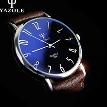 relogio masculino Leather Belt Band Analog Men's Quartz Watch Fashion Blue Ray Glass Casual Business Sports Mens Watches EF8