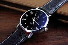 relogio masculino Leather Belt Band Analog Men's Quartz Watch Fashion Blue Ray Glass Casual Business Sports Mens Watches EF8