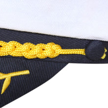 Yacht Captain Navy Marine Skipper Ship Sailor Military Nautical Hat Cap White EF8