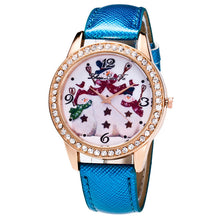 5 Colors Snowman Women Ladies Luxury Diamond Leather Quartz Wrist Dress Watch Montre femme Clock Gift EF8