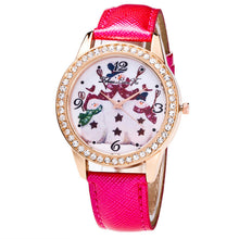 5 Colors Snowman Women Ladies Luxury Diamond Leather Quartz Wrist Dress Watch Montre femme Clock Gift EF8