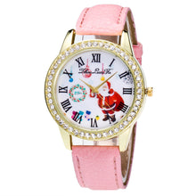 8 Colors Santa ClauWomen Ladies Luxury Diamond Leather Quartz Wrist Dress Watch Montre femme Clock Gift EF8