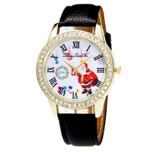 8 Colors Santa ClauWomen Ladies Luxury Diamond Leather Quartz Wrist Dress Watch Montre femme Clock Gift EF8