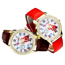 8 Colors Santa ClauWomen Ladies Luxury Diamond Leather Quartz Wrist Dress Watch Montre femme Clock Gift EF8