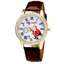 8 Colors Santa ClauWomen Ladies Luxury Diamond Leather Quartz Wrist Dress Watch Montre femme Clock Gift EF8