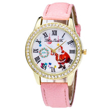 8 Colors Santa ClauWomen Ladies Luxury Diamond Leather Quartz Wrist Dress Watch Montre femme Clock Gift EF8