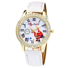8 Colors Santa ClauWomen Ladies Luxury Diamond Leather Quartz Wrist Dress Watch Montre femme Clock Gift EF8