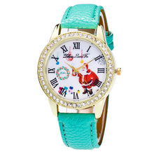8 Colors Santa ClauWomen Ladies Luxury Diamond Leather Quartz Wrist Dress Watch Montre femme Clock Gift EF8