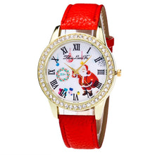 8 Colors Santa ClauWomen Ladies Luxury Diamond Leather Quartz Wrist Dress Watch Montre femme Clock Gift EF8