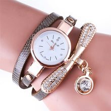 Fashion Girls Ladies Women's Watches Faux Leather Rhinestone Analog Bracelet Quartz Wrist Watches relogio feminino EF8