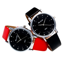 Fashion Luxury Women Men Analog Quartz Watch Leather Band Rhinestone Wrist Watch Wristwatches Clock Gift EF8