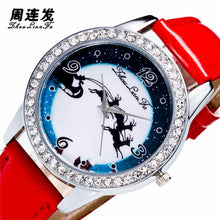Fashion Women MenElk Analog Quartz Watch Leather Band Rhinestone Wrist Watch s HoursGift EF8