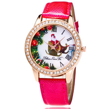 Fashion Women MenElk Analog Quartz Watch Leather Band Rhinestone Wrist Watch s HoursGift EF8