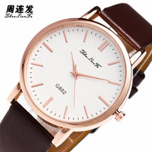 Fashion Women's Golden Leather Watchband Luxury Ladies Simple Quartz Clock Wrist Watches Montres Femmes Gift EF8