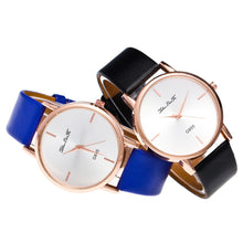 Fashion Women's Golden Wrist Watches Leather Watchband Luxury Ladies Simple Quartz Clock Montres Femmes Gift EF8
