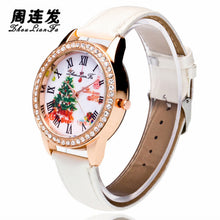 Merry Women Luxury Diamond Leather Quartz Wrist Dress Watch Montre femme Clock Tree Gifts EF8