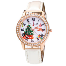 Merry Women Luxury Diamond Leather Quartz Wrist Dress Watch Montre femme Clock Tree Gifts EF8