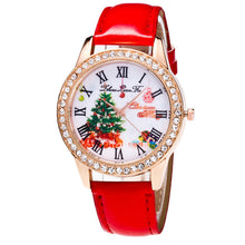 Merry Women Luxury Diamond Leather Quartz Wrist Dress Watch Montre femme Clock Tree Gifts EF8
