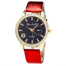 Luxury Candy ColorAndLeather Strap Diamond Watch Business Wristwatch watch ladies Relogio Masculino EF8