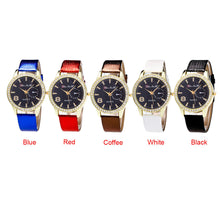 Luxury Candy ColorAndLeather Strap Diamond Watch Business Wristwatch watch ladies Relogio Masculino EF8