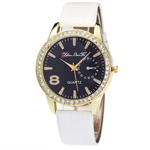 Luxury Candy ColorAndLeather Strap Diamond Watch Business Wristwatch watch ladies Relogio Masculino EF8