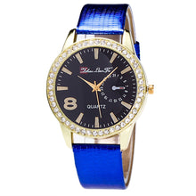 Luxury Candy ColorAndLeather Strap Diamond Watch Business Wristwatch watch ladies Relogio Masculino EF8