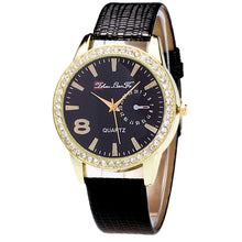 Luxury Candy ColorAndLeather Strap Diamond Watch Business Wristwatch watch ladies Relogio Masculino EF8