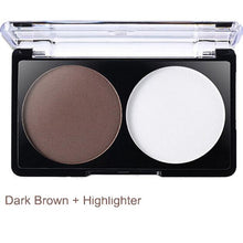 Professional 2 Color Bronzer Highlighter Powder Palette Grooming Trimming Powder Make Up Cosmetic Face Contour Grooming EF8