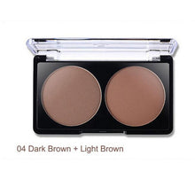 Professional 2 Color Bronzer Highlighter Powder Palette Grooming Trimming Powder Make Up Cosmetic Face Contour Grooming EF8