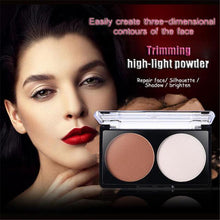 Professional 2 Color Bronzer Highlighter Powder Palette Grooming Trimming Powder Make Up Cosmetic Face Contour Grooming EF8