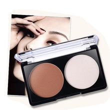 Professional 2 Color Bronzer Highlighter Powder Palette Grooming Trimming Powder Make Up Cosmetic Face Contour Grooming EF8