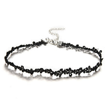 charm Korean Style Neckb  Black Lace Collar Short Choker Necklace   Bracelets Women's jewelry EF8