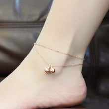 double-fringed bell anklets Foot Decorative Chain Charm Jewelry Gift For Lady EF8