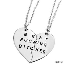 for Women Chic Best Bitches Best Friend Forever 2 Piece Break Heart Pendant Necklace Good Gifts EF8
