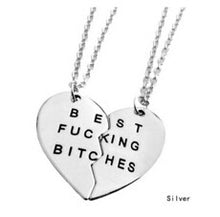 for Women Chic Best Bitches Best Friend Forever 2 Piece Break Heart Pendant Necklace Good Gifts EF8