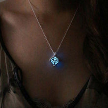 for Women Jewelry Lady Gift Charm Hollow Box Cute Locket Glow In The Dark Pendant Necklace EF8