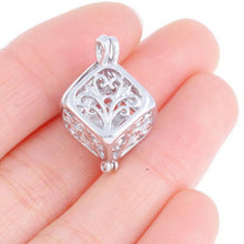 for Women Jewelry Lady Gift Charm Hollow Box Cute Locket Glow In The Dark Pendant Necklace EF8