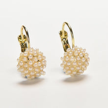 for Women Girls Wedding Ear Cuff Gold Plated Piercing Jewelry  Round Imitation Pearl Beads Stud Earrings EF8
