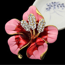 for women Wedding Bridal Brooch Pins Girls Gifts 6 Colors Flowers Enamel Rhinestone Crystal Flower Lily Brooches EF8