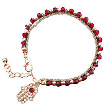 glod evil eye charm bracelet red   blue beads with hamsa h  turkish kabbalah evil eye bracelet h  of fatima bracelet EF8