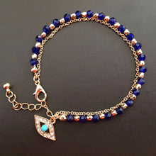 glod evil eye charm bracelet red   blue beads with hamsa h  turkish kabbalah evil eye bracelet h  of fatima bracelet EF8