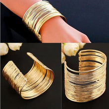 gold silver plated Statement Bracelet zinc alloy wire opening cuff bracelets   bangle for women glittering wrap bracelet EF8