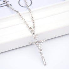 men Jesus cross necklace alloy man jewelry 18K gold plated EF8