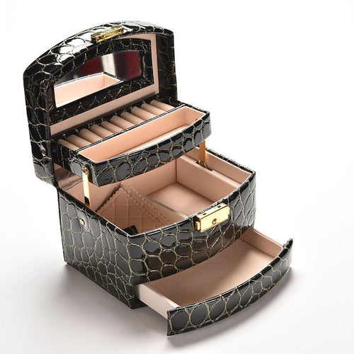 mini earrings ring Bracelet box Luxury Leather case for jewlery gift box jewelry display casket jewelry organizer EF8
