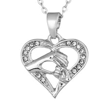 mother baby heart pendant mom daughter son child family love Cubic Zirconia necklace moms jewelry birthday gift EF8