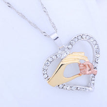 mother baby heart pendant mom daughter son child family love Cubic Zirconia necklace moms jewelry birthday gift EF8