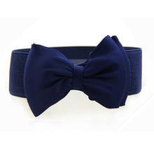 Fashion Women Bowknot Elastic Wide Stretch Buckle Waistband Waist Belt ping EF8