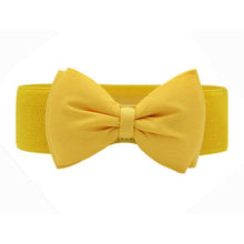 Fashion Women Bowknot Elastic Wide Stretch Buckle Waistband Waist Belt ping EF8