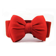 Fashion Women Bowknot Elastic Wide Stretch Buckle Waistband Waist Belt ping EF8